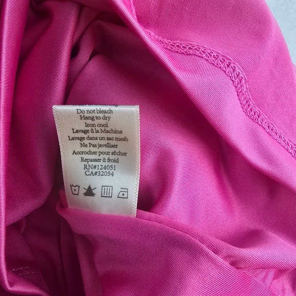 Anthropologie NWT Porridge Antonia Twist-Front Ribbed Maxi Dress Hot Pink Medium - Picture 11 of 15